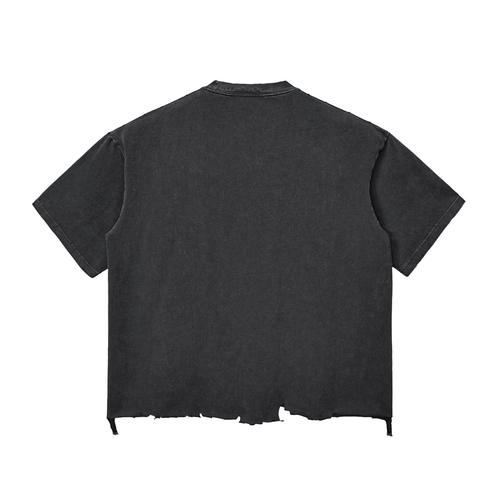 Crash Out Snow Wash Raw-Hem Boxy T-shirt