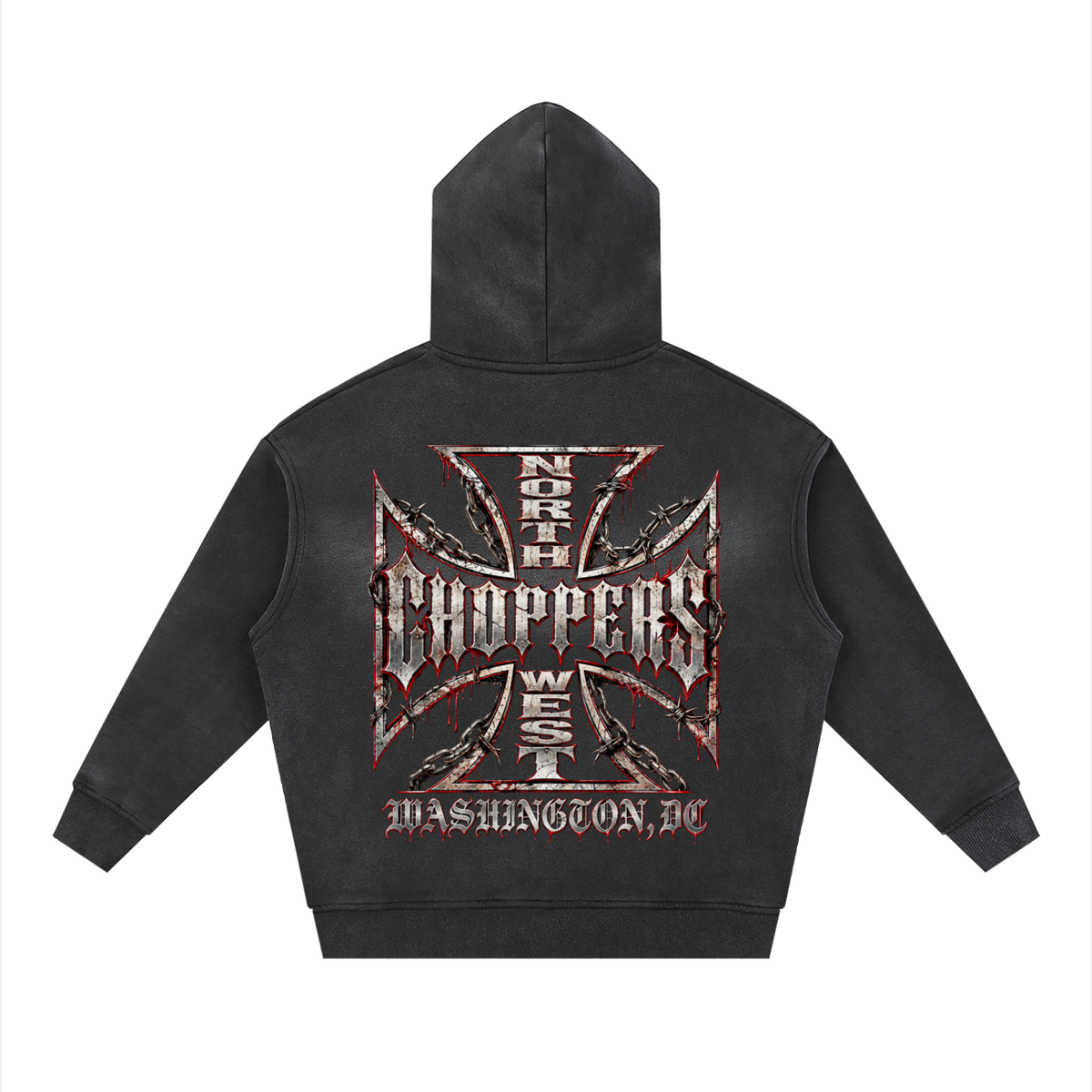 NW Sunfade Two-way Zipper Boxy Fleece Hoodie